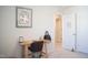 This office provides space for a desk, comfy chair, and room to move around at 5006 Tura St, Raleigh, NC 27610