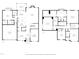 Detailed floor plan showcasing the layout of a two-story home including dimensions at 112 Ava Ct, Holly Springs, NC 27540