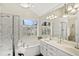 Beautiful bathroom with a soaking tub, a glass-enclosed shower, and dual sinks at 113 Preston Pines Dr, Cary, NC 27513