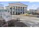A captivating shot of an auditorium entrance featuring prominent columns and banners for upcoming performances at 1257 S Blount Street # 201, Raleigh, NC 27601