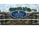 Liberty Creek community sign on a stone wall at the community entrance at 131 E Victory View. Ter, Smithfield, NC 27577