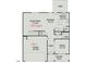 Layout of the first floor showing living spaces, kitchen, foyer, and garage at 131 E Victory View. Ter, Smithfield, NC 27577