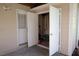 Attached garage featuring double doors, storage, and access to the home's exterior at 13121 Sargas St, Raleigh, NC 27614