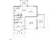 Open-concept floor plan featuring a kitchen, Gathering room, flex space, and a three-car garage at 18 Cribbs Ln, Middlesex, NC 27557