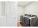 Convenient laundry room with modern, stainless-steel appliances at 1911 Stadium Dr, Durham, NC 27705