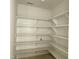 Large walk-in pantry featuring multiple shelves for ample storage at 1912 Harrell Cove Ct # 171 Gunnison Cr, Fuquay Varina, NC 27526