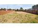 Large, private backyard surrounded by a wooden fence, offering ample space for recreation and landscaping at 2404 Glade Mill Ct, Fuquay Varina, NC 27526