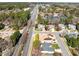 Aerial view of the neighborhood near a wide thoroughfare at 2428 Havershire Dr, Raleigh, NC 27613