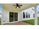 Covered patio with ceiling fan, offering a comfortable outdoor living space at 265 Umstead St, Sanford, NC 27330