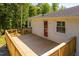Spacious wooden back deck for outdoor entertaining at 4200 Us 1 Highway South, Kittrell, NC 27544