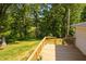 Back deck with a view of the yard and waterfront at 4200 Us 1 Highway South, Kittrell, NC 27544