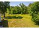 Expansive back yard with trees and a view at 4200 Us 1 Highway South, Kittrell, NC 27544