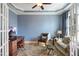 This office features a beautiful paint color, carpet, and lots of light, creating the perfect workspace at 611 S Buchanan Blvd, Durham, NC 27701