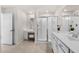 Clean bathroom with vanity, glass shower doors, and ceramic tile flooring at 625 Sage Oak Ln, Holly Springs, NC 27540