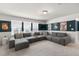 Spacious living room with ample seating and a two-tone paint scheme at 625 Sage Oak Ln, Holly Springs, NC 27540