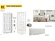 Interior design options showcasing front entry door styles, paint colors, baseboard trim, and door hardware options at 83 Orchard St, Lillington, NC 27546