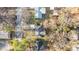An aerial view of the property shows its location and surroundings in the neighborhood at 104 Seaman St, Oxford, NC 27565