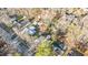 An aerial view that presents the property’s positioning relative to other houses and streets at 104 Seaman St, Oxford, NC 27565