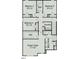 Second floor layout includes four bedrooms, two baths, walk in closet, and laundry room at 184 Bruce Dr, Dunn, NC 28334