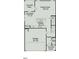 Layout featuring kitchen, Gathering room, breakfast area, covered porch, covered patio and garage at 184 Bruce Dr, Dunn, NC 28334
