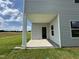 Covered patio with concrete, outdoor access, and a view of the green yard and cloudy sky at 184 Bruce Dr, Dunn, NC 28334