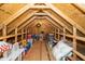Spacious unfinished attic provides ample storage or potential for future expansion at 2436 Fiddich Ln, Fuquay Varina, NC 27526