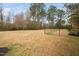 Fenced backyard featuring tall trees offering shade and privacy to the property at 4017 Olde Waverly Way, Fuquay Varina, NC 27526