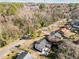 Overhead view of home in a verdant neighborhood in winter at 449 Parnell Dr, Raleigh, NC 27610