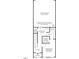 Detailed first floor floorplan with an entry foyer, two car garage, and an additional bedroom at 526 Billingshurst Way, Knightdale, NC 27545