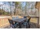 Spacious back deck with a dining table and chairs perfect for outdoor gatherings at 79 Northwinds North Dr, Wendell, NC 27591