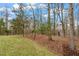 Inviting backyard with mature trees and green grass, perfect for nature enjoyment at 95 Blueberry Rdg, Pittsboro, NC 27312
