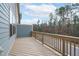 Exterior balcony shot featuring wood flooring and railings offering exterior view at 1329 Channing Park Cir, Cary, NC 27519