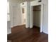 Neutral bedroom featuring modern flooring, a closet, and white walls at 151 Schultz St # 151, Chapel Hill, NC 27514