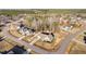 Aerial view of a neighborhood showcasing the home's location and surrounding landscape at 16 Eagle Swoop St, Zebulon, NC 27597