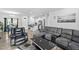 Open-concept living space connecting the dining and kitchen area with modern finishes and decor at 16 Eagle Swoop St, Zebulon, NC 27597