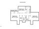 Second floor plan featuring three bedrooms and one bathroom at 1708 Lakepark Dr, Raleigh, NC 27612