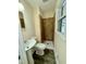 Bathroom with new vanity, toilet, and tiled shower at 1723 Lynne Ave, Henderson, NC 27536