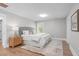 Comfortable bedroom featuring hardwood floors and a plush bed at 1900 Sunset Ave, Durham, NC 27705