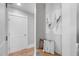 Stylish hallway featuring a built-in bench, decorative pillows, and modern artwork, creating a welcoming space at 1900 Sunset Ave, Durham, NC 27705