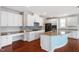 Modern kitchen with white cabinets, granite counters, and stainless steel appliances at 2005 Ernesto Ln, Raleigh, NC 27603