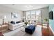 Comfortable living room featuring a plush white sofa and stylish decor at 2005 Ernesto Ln, Raleigh, NC 27603