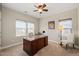 Comfortable home office with ample natural light and neutral decor at 3356 Longleaf Estates Dr, Raleigh, NC 27616