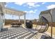 Outdoor patio with stylish pergola, dining and seating area at 3356 Longleaf Estates Dr, Raleigh, NC 27616