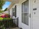 Close-up of front door with decorative details and charming curb appeal at 4 Hannah Ct, Durham, NC 27713