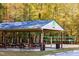 Community pavilion with picnic tables and a volleyball court, perfect for outdoor gatherings at 406 Carpels Dr, Wendell, NC 27591