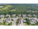 Aerial view of homes nestled in a lush, green landscape, showcasing community and neighborhood at 5026 Clyden Cv, Raleigh, NC 27612