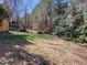Expansive backyard with lush greenery and mature trees at 725 Littleleaf Ct, Holly Springs, NC 27540