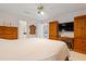 Spacious main bedroom features ensuite access, built in cabinets and desk space at 725 Thompson Rd, Garner, NC 27529