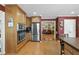 Open kitchen featuring stainless steel appliances and an eat-in island at 8809 Farrington Mill Rd, Chapel Hill, NC 27517