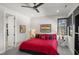 Charming bedroom with modern lighting fixtures and a stylish interior design at 132 Edward Booth Ln, Durham, NC 27713